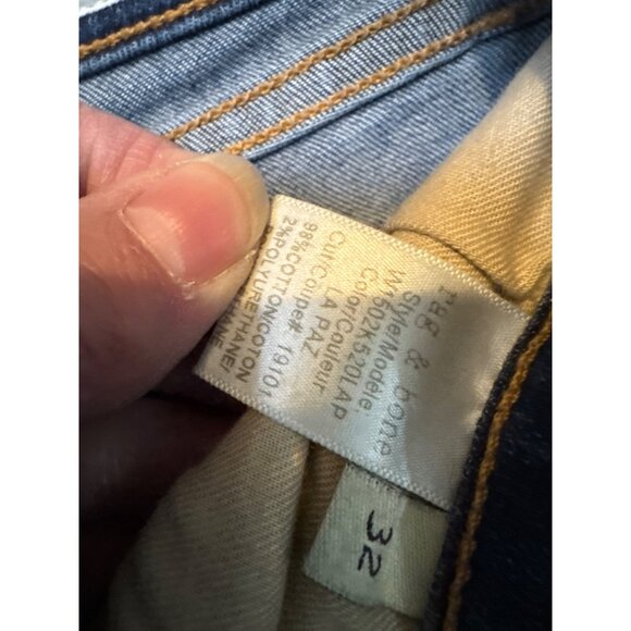 Rag & Bone Mens Distressed Slim Fit Jeans Size 32 Blue Denim Casual Wear - Picture 3 of 9